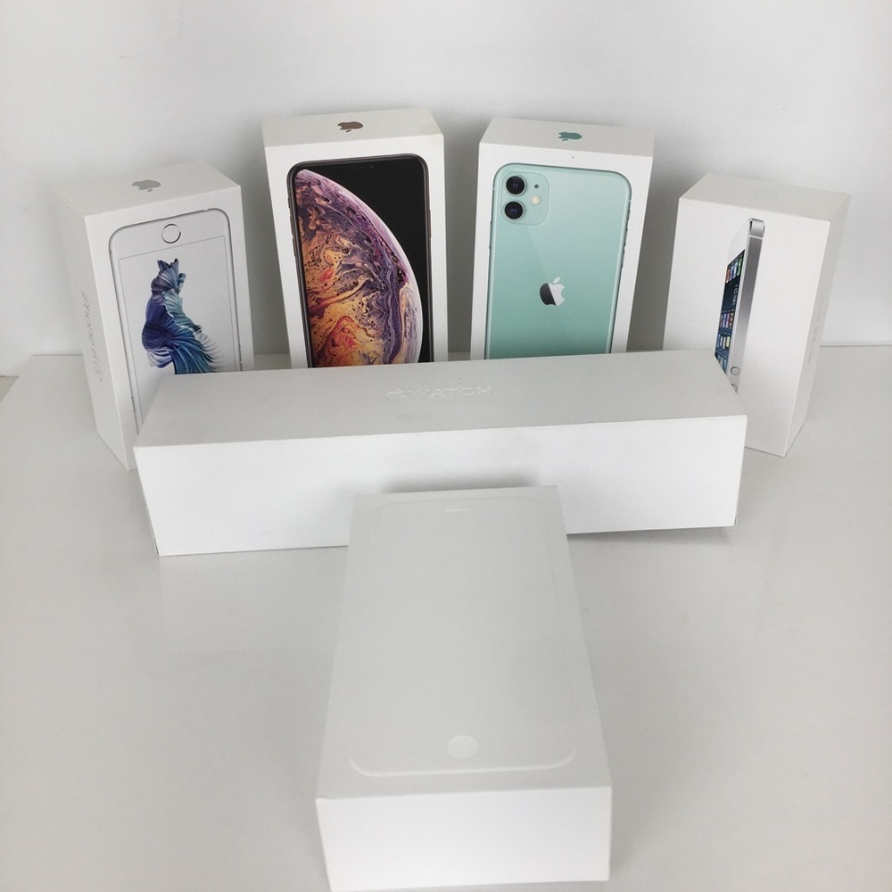 Apple iPhone & Watch Box Bundle 6 Empty Boxes Resale Repurpose Crafts Gag Gift